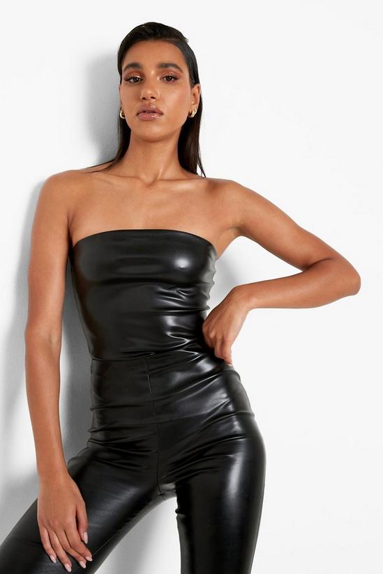 boohoo Mix & Match Leather Look Bandeau Top 3