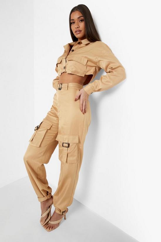 boohoo Utility Buckle Detail Trousers 1