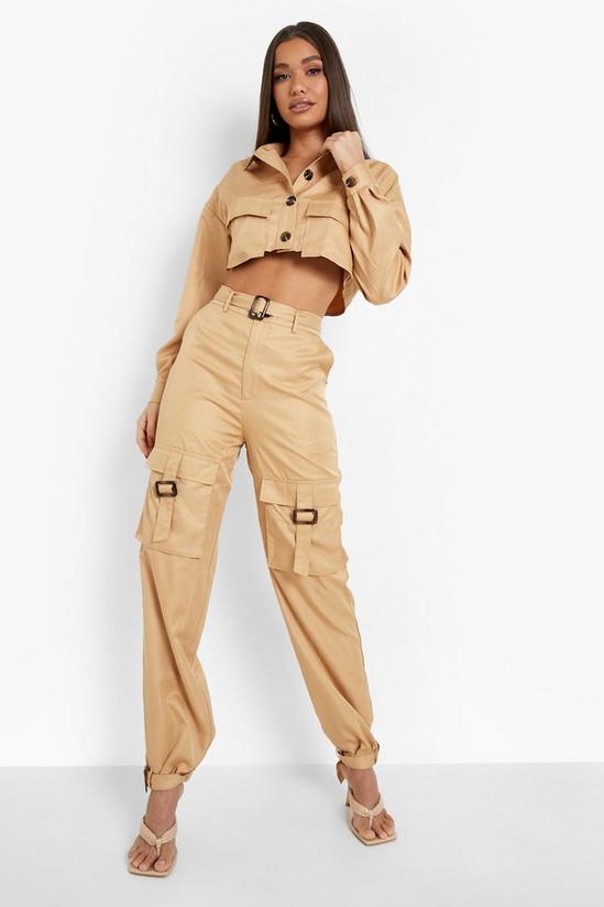 boohoo Utility Buckle Detail Trousers 3