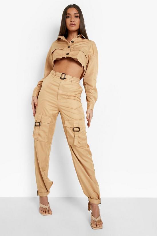 boohoo Utility Buckle Detail Trousers 4