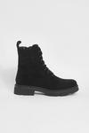 boohoo Cleated Faux Suede Lace Up Hiker Boots thumbnail 2