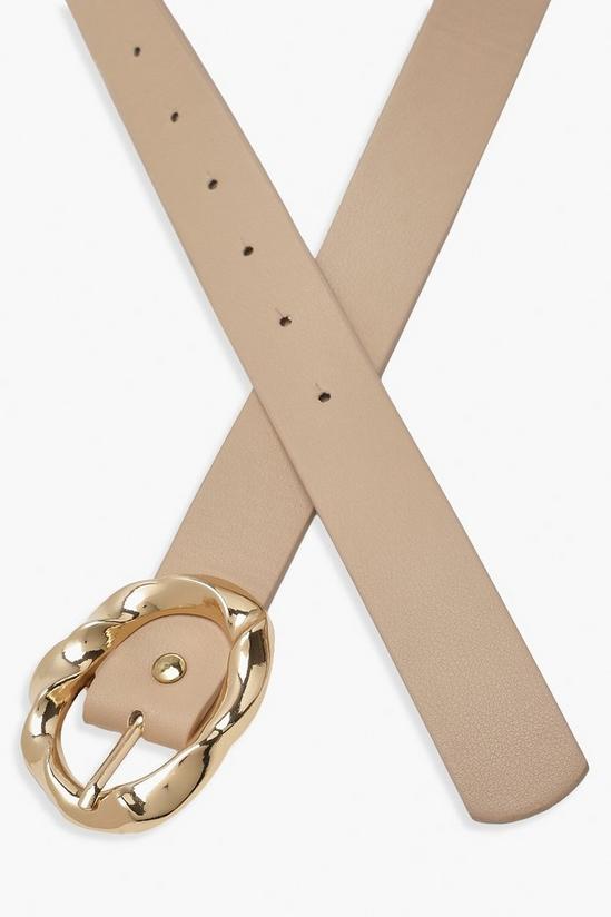 boohoo Pu Belt With Sculpted Buckle 2
