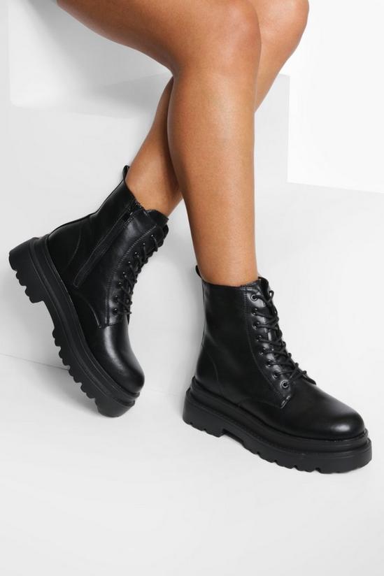 boohoo Wide Fit Chunky Hiker Boots 1