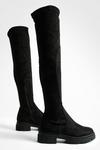 boohoo Wide Fit Stretch Knee High Boots thumbnail 3