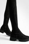 boohoo Wide Fit Stretch Knee High Boots thumbnail 4