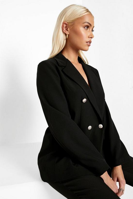 boohoo Gold Button Double Breasted Blazer 4