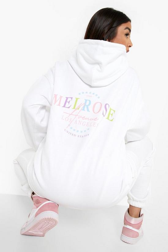 boohoo Melrose Rainbow Printed Oversized Hoodie 1