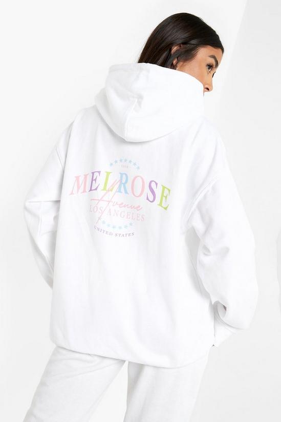 boohoo Melrose Rainbow Printed Oversized Hoodie 3