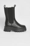 boohoo Wide Fit Cleated Sole Calf High Chelsea Boots thumbnail 2