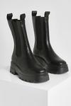 boohoo Wide Fit Cleated Sole Calf High Chelsea Boots thumbnail 3