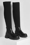 boohoo Knitted Stretch Chunky Over The Knee Boot thumbnail 3