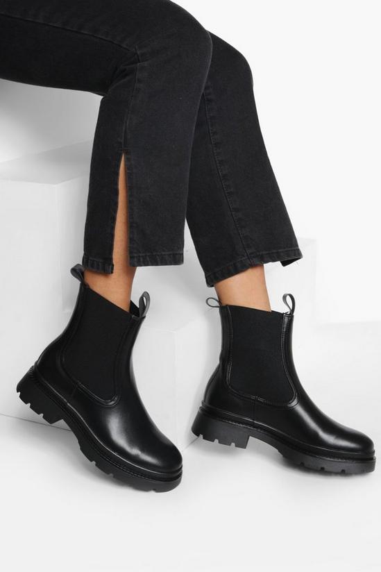 boohoo Wide Fit Rand Detail Chelsea Boots 1