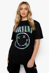 boohoo Nirvana License Print Oversized T-shirt thumbnail 4
