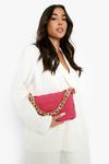 boohoo Quilted Weave Clutch Bag With Chain thumbnail 2
