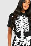 boohoo Halloween Skeleton Print T-shirt Dress thumbnail 4