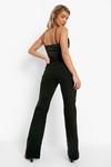 boohoo Fitted Stretch Denim Flared Jeans thumbnail 2