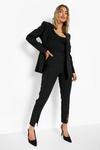 boohoo Split Front Slim Fit Tailored Trousers thumbnail 1