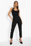boohoo Split Front Slim Fit Tailored Trousers thumbnail 3