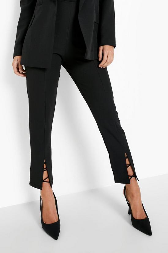 boohoo Split Front Slim Fit Tailored Trousers 4