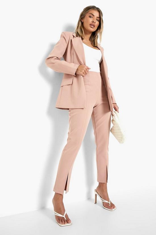 boohoo Split Front Slim Fit Tailored Trousers 1