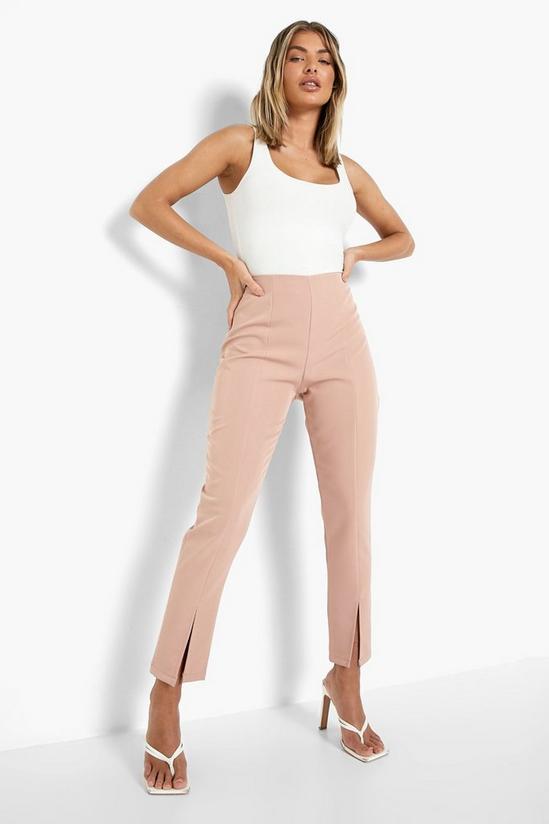 boohoo Split Front Slim Fit Tailored Trousers 3