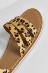 boohoo Leather Sling Back Leopard Sandal thumbnail 5