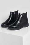 boohoo Wide Fit Croc Chunky Chelsea Boots thumbnail 3