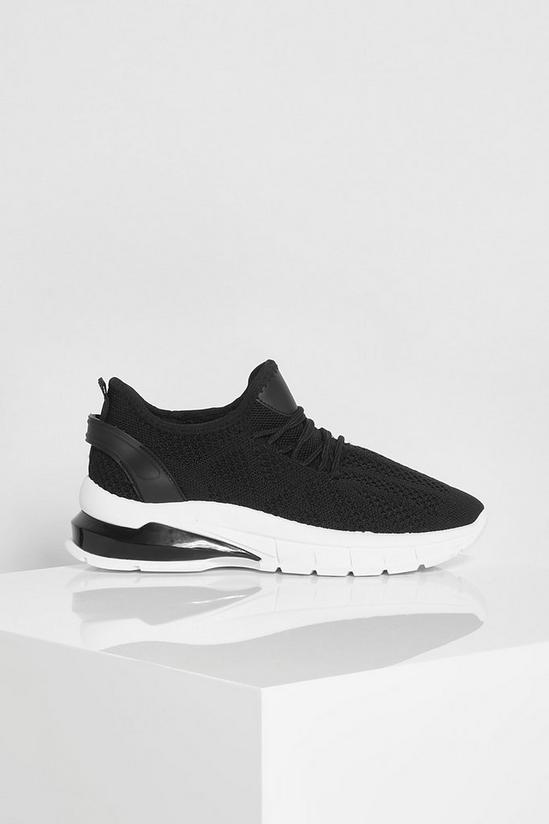 boohoo Bubble Sole Knitted Sports Trainers 2