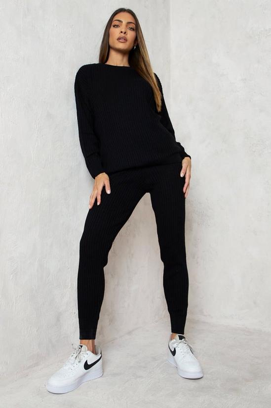 boohoo Slouchy Rib Knitted Tracksuit 3