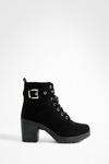 boohoo Buckle Lace Up Chunky Hiker Boots thumbnail 2