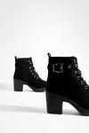boohoo Buckle Lace Up Chunky Hiker Boots thumbnail 3