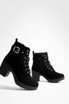 boohoo Buckle Lace Up Chunky Hiker Boots thumbnail 4