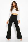 boohoo Fitted Stretch Denim Flared Jeans thumbnail 1