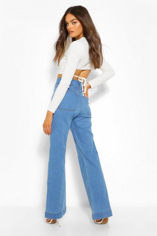 boohoo Fitted Stretch Denim Flared Jeans 2