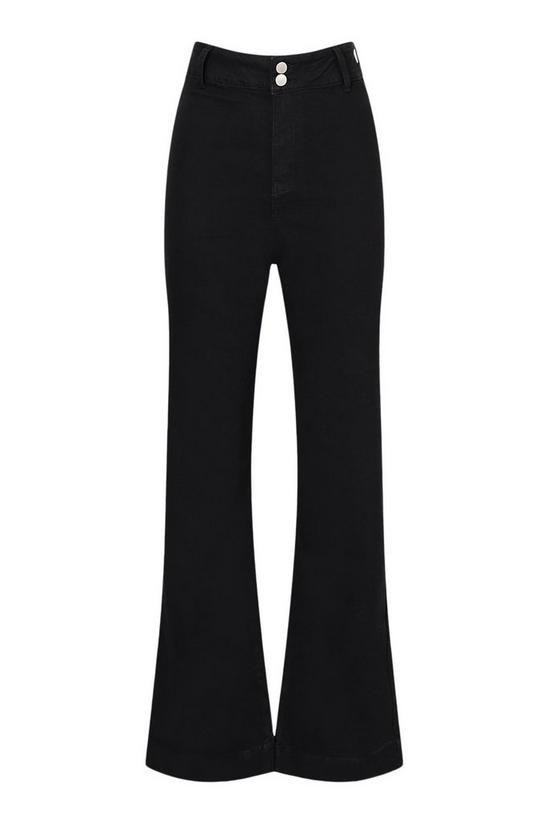 boohoo Fitted Stretch Denim Flared Jeans 3