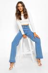 boohoo Fitted Stretch Denim Flared Jeans thumbnail 4