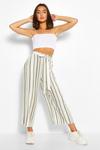 boohoo Striped Linen Tie Front Culottes thumbnail 1