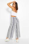 boohoo Striped Linen Tie Front Culottes thumbnail 2
