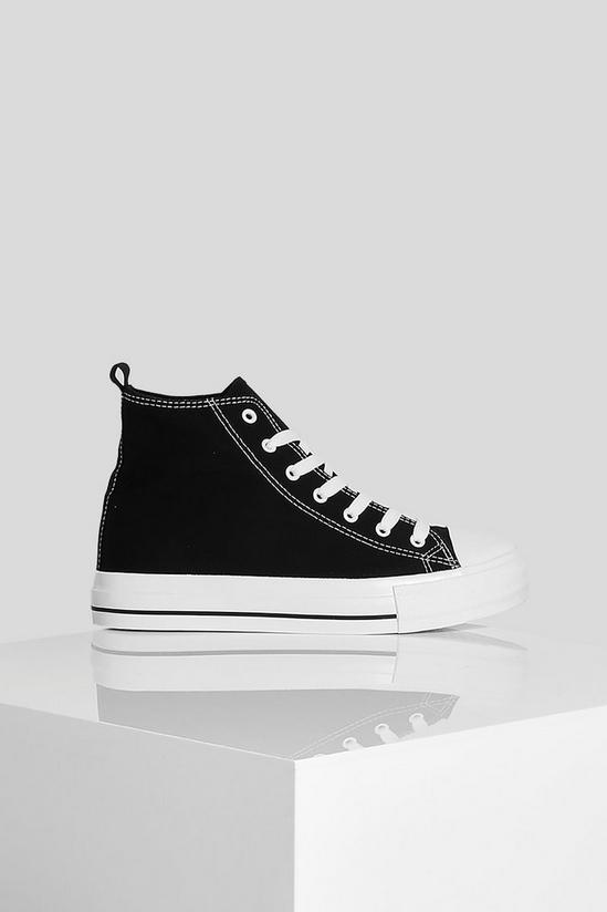 boohoo High Top Canvas Trainers 2