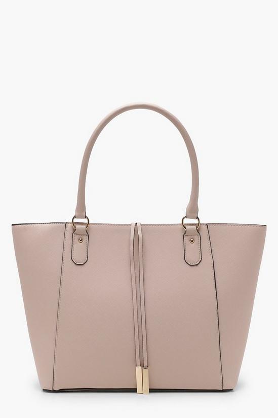 boohoo Structured Cross Hatch Tote Bag 1