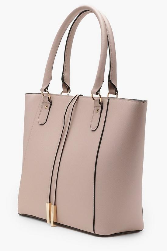 boohoo Structured Cross Hatch Tote Bag 2