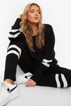 boohoo Stripe Knitted Tracksuit thumbnail 1