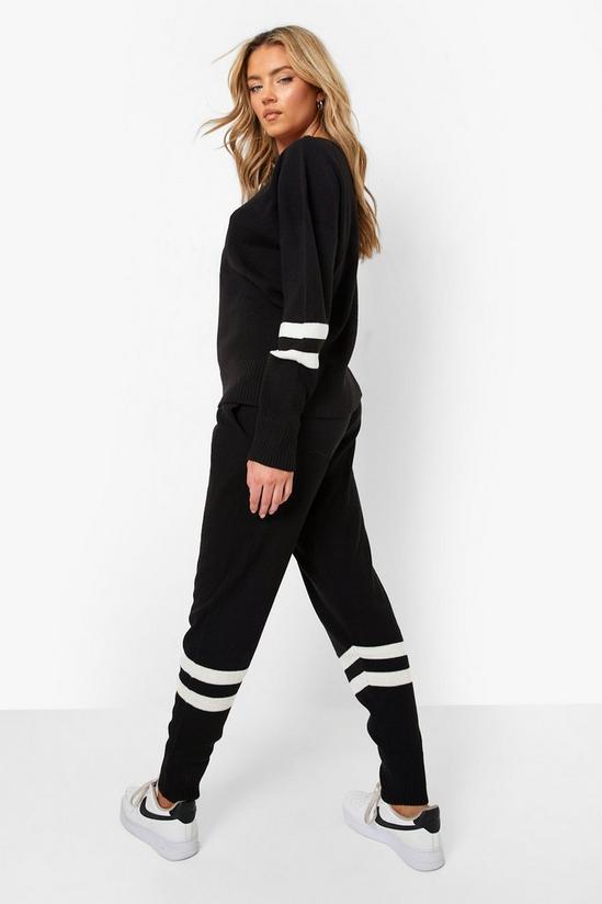 boohoo Stripe Knitted Tracksuit 2