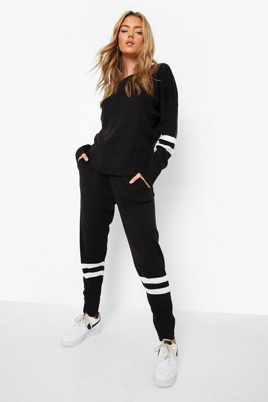 boohoo Stripe Knitted Tracksuit 3
