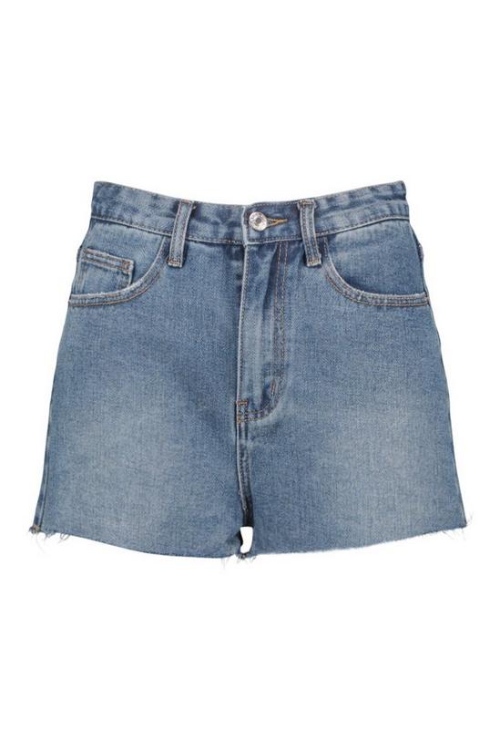 boohoo Vintage Wash Raw Hem Denim Shorts 3