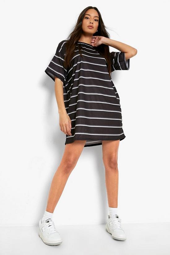 boohoo Stripe Oversized T-shirt Dress 1