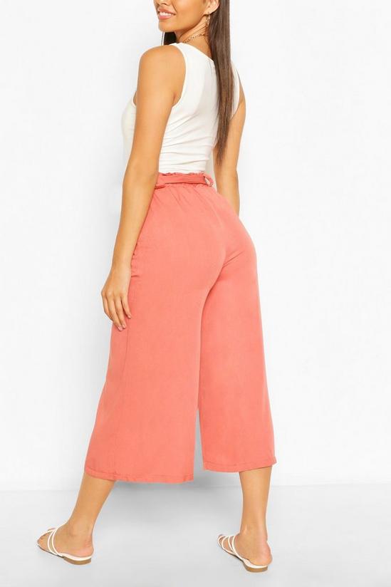 boohoo Relaxed Tie Waist Woven Culottes 2