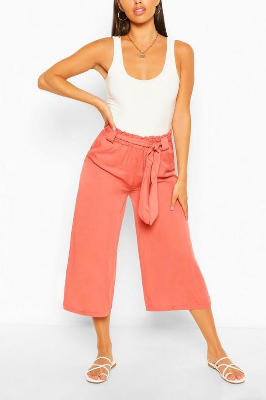 boohoo Relaxed Tie Waist Woven Culottes 4