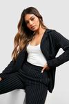 boohoo Pinstripe Tailored Blazer And Trouser Co-Ord Suit thumbnail 3