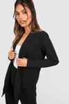boohoo Tailored Jersey Blazer & Self Fabric Belt Trouser Suit thumbnail 3
